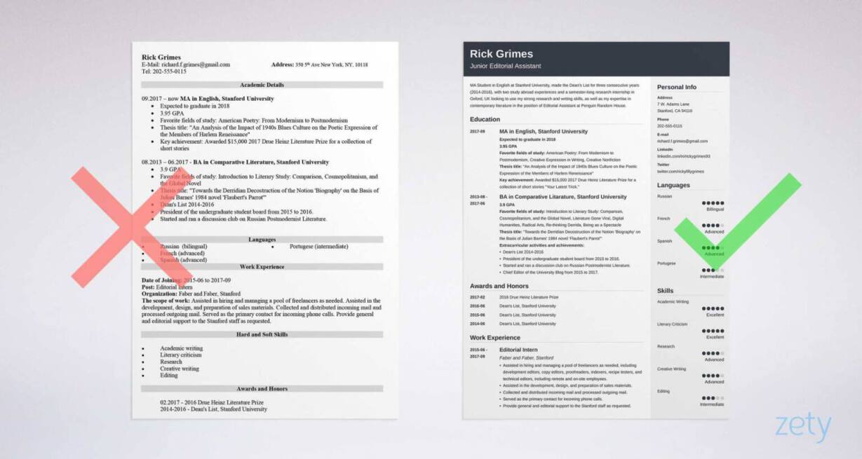 student resume templates