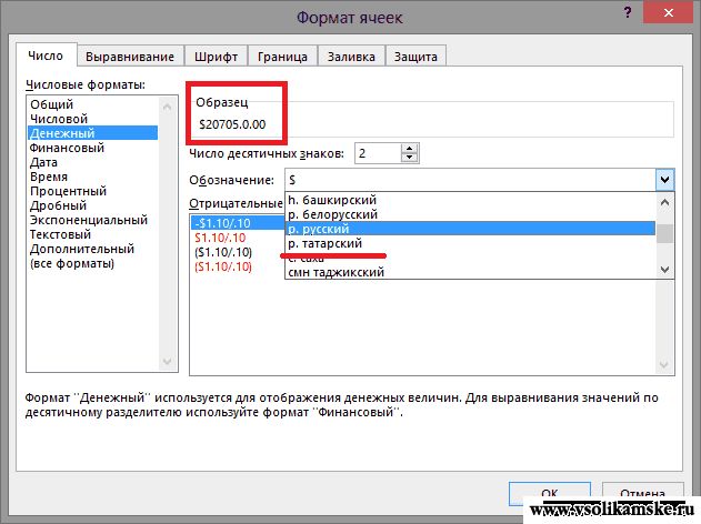 Чем отличается денежный формат от финансового в excel